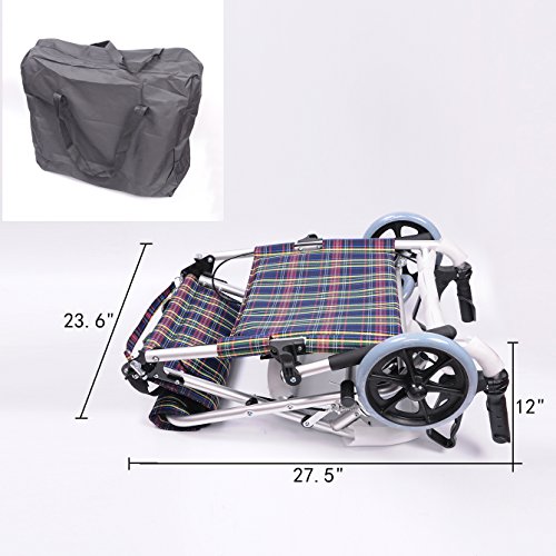 Wotefusi Brand New Foldable Lightweight Medline Manual Wheelchair Chair Footrest 36cm Width For Adult Kids - Thumbnail 6