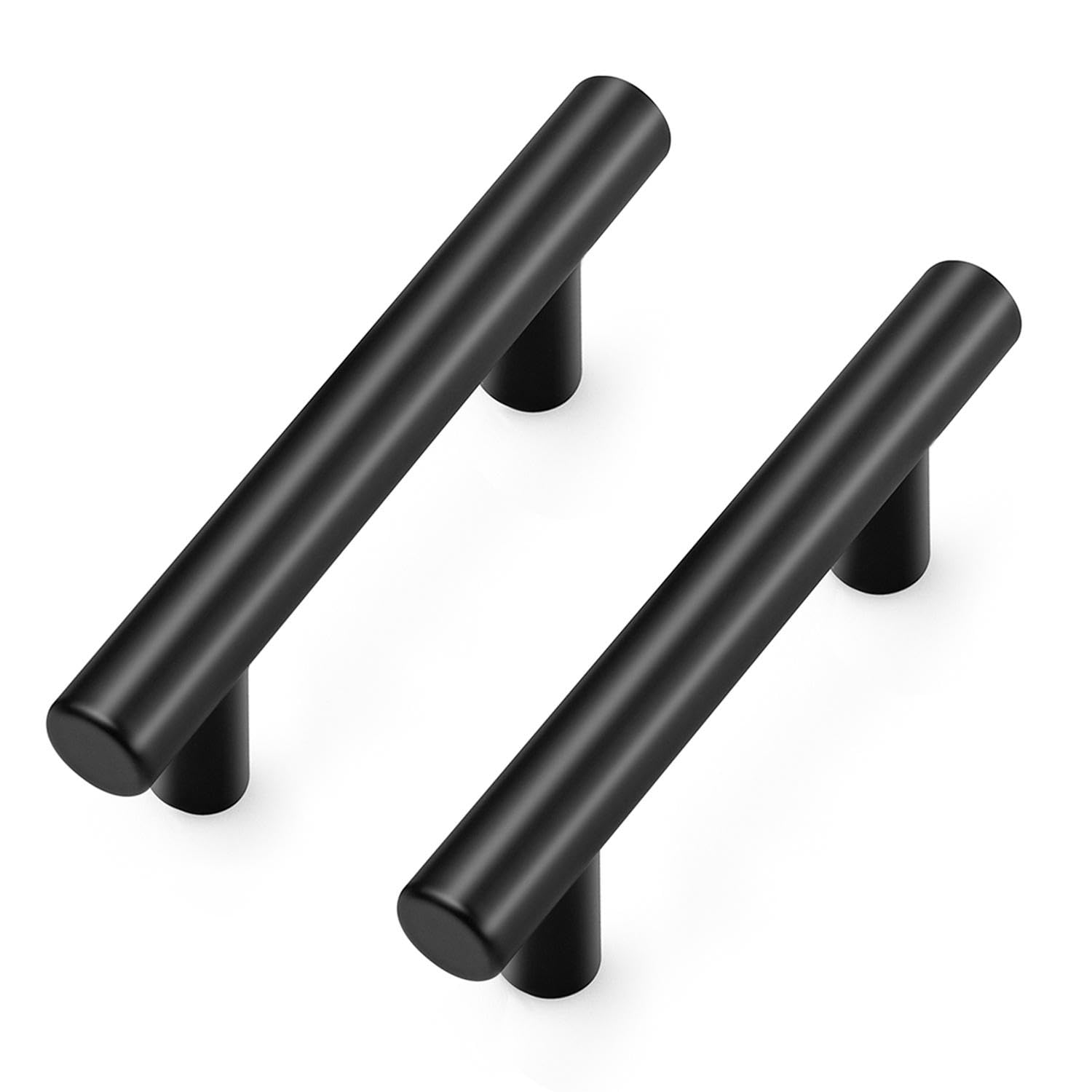 Ravinte 5 Pack Kitchen Cupboard Handles Black Cupboard Handles 64mm Hole Center T Bar Kitchen Handles Pulls for Cabinets and Drawers — image 1