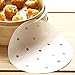 200pcs Air Fryer Liners 7.5 inches Bamboo Steam Paper Perforated Parchment Paper Liner, Non-stick, Eco-friendly Round Steaming Mat for Steaming Basket, Cooking, Baking, Dumpling
