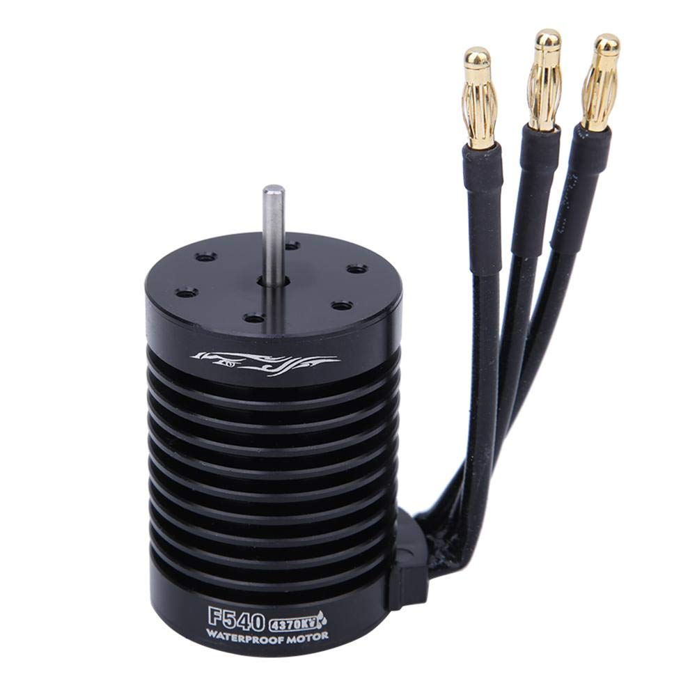 RC Motor, 4370KV 1/10 RC Brushless Motor 4-Pole Sensorless Motor Compatible with Surpass F540