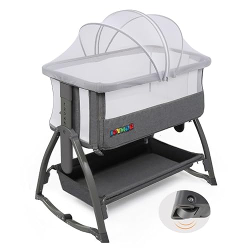 JOYMOR in Baby Bassinet Bedside Sleeper, Rocking Bassinet for