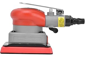 PISSENTE Pneumatic Sander, Alloy Steel Air Sanding Machine Sandpaper Machines for Wood Sanding Car Waxing Metal Sanding Paint Removal, 75x100mm, 0.6-0.8Mpa Working Pressure