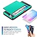 Vofolen Case for iPhone 5S Case iPhone SE Case Impact Resistant iPhone 5 Wallet Case Hybrid Bumper Armor Snap-on Black Soft Rubber Cover Protective Shell Card Holder Slot for iPhone 5 5S SE - Green