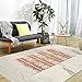 Bohemian Cotton Area Rug 2' x 4.3', KIMODE Woven Fringe Throw Rugs Print Tassel Geometric Welcome Door Mat Machine Washable Indoor outdoor Floor Runner Rug for Porch Kitchen Bathroom Living Room