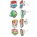 Shopkins Stainless Steel Trio Earrings Set D'Lish Donut , Wishes , Apple Blossom