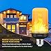 LED Flame Light Bulbs, 4 Modes LED Flame Effect Light Bulbs for Christmas Decorations Outdoor, 2Pcs E26 Base Flicker Fire Flame Bulbs, Led Christmas Lights for Lantern, Porch, Torches,(Black)
