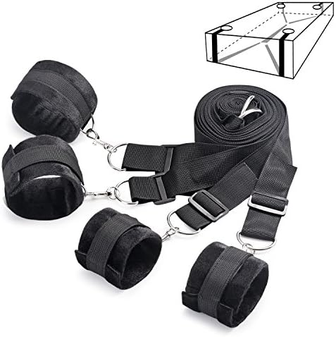 Arm and Leg Restraint System kit - Strap Under The Bed - Velcro Cuff Soft Durable Strength