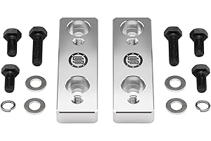 Supreme Suspensions - Sway Bar Brackets For 2005-2022 Tacoma 2003-2009 4Runner and 2007-2009 FJ Cruiser 2WD 4WD T6 Billet Aluminum Sway Bar Drop Brackets (Silver)