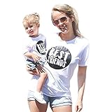 Franterd Mommy & Me Mom & Baby Parent-Child Letter T Shirt Family Matching Clothes Outfits