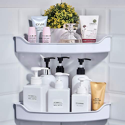 image for Glendan Corner Shower Caddy Bath Shelf Organizer, White Shower Shelf, 