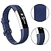 Vancle Bands Compatible with Fitbit Alta HR and Fitbit Alta, Newest Sport Wristbands with Secure Metal Buckle for Fitbit Alta HR/Fitbit Alta, Blue/Gold/Rose-Gold, Small