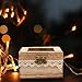senover Wooden Wedding Ring Box Shabby Chic Wedding Ring Bearer Box Ring Bearer Pillow for Anniversary Valentine's Day Engagement Decorative Jewelry Box Favor Gift