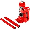 AFF Heavy Duty 2 Ton Bottle Jack, Manual, Machine Hardened Steel Saddles, Centered Pumps and Rams, 3502