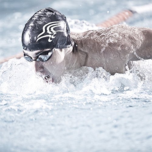 Mai Poetry Swimming Goggles + Swim Cap + Nose Clip + Ear Plugs,Swim Goggles Anti Fog UV Protection for Adult Men Women Youth Kids Child (Black)