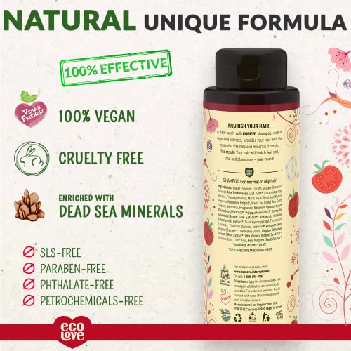 ecoLove Natural Sulfate Free Shampoo for Normal and Oily Hair