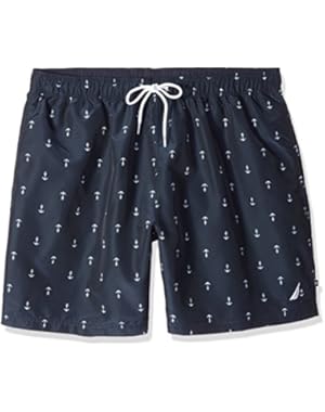 Men's Big and Tall Quick Dry All Over Anchor Print Swim Trunk
