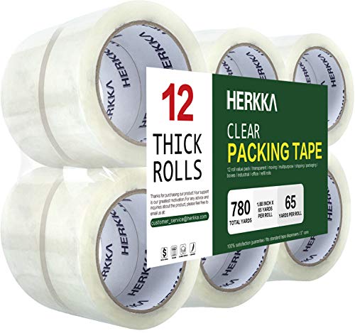 Clear Packing Tape, Shipping Tape 3 Inches X 77 Yards X 6 Rolls...