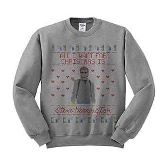 Amazon.com: TeesAndTankYou Steve Harrington Christmas Sweatshirt Unisex 