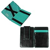Y&G YCM010302 Black Turquoise Leather Magic Wallet