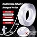 Double Sided Clear Adhesive Gel Grip Tape Removable Two Sided Washable Reusable Heavy Duty Mounting Transparent Tape Gripper for Carpet/Kitchen Rugs/Home Wall Decor/Bathroom/Office/RV Repair (4ft)