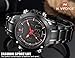 Readeel Sports Watches Men's Quartz Digital Dual-display Multi-function Stainless Steel Mens Watches Deep Blue
