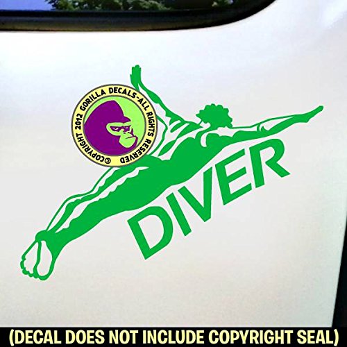 DIVER MALE #2 Springboard Vinyl Decal Sticker A