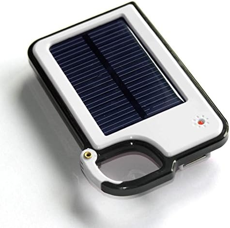 Solar Panel Portable Charger 1450mAh Small Light Weighted Backup External Battery Power Pack Smart Protection Chip Indication Tech. for iPhone 5S 5C 5 4S 4, iPods(Apple Adapters not Included), Samsung Galaxy S5 S4, S3, S2, Note 3, Note 2, Most Kinds of Android Smart Phones, Windows Phone and More Other Devices (White)