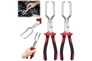 PUSKIU Electrical Disconnect Pliers, 2024 Upgrade Electrical Connector Disconnect Pliers Automotive Electrical Connector Disconnect Pliers Long Spark Plug Removal Pliers Universal Pipe Clip Repair Tool