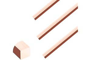 ANNBES HARDWARE 3 PCS C110 Copper Flat Bar 1/4" x 1/4" x 12" Long, Copper Bus Bar Stock 6mm x 6mm x 305mm,99.9% Pure Copper Bar Stock for Electroplating, Jewelry Plating,etc