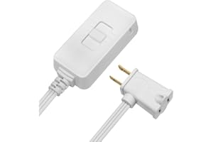 DEWENWILS Plug in Dimmer Switch for Dimmable LED/CFL Lights and Incandescent Bulbs, Full Range Slide Control, Programmable to Adjust Dimming Range, 5 ft Extension Cord, ETL Listed, White