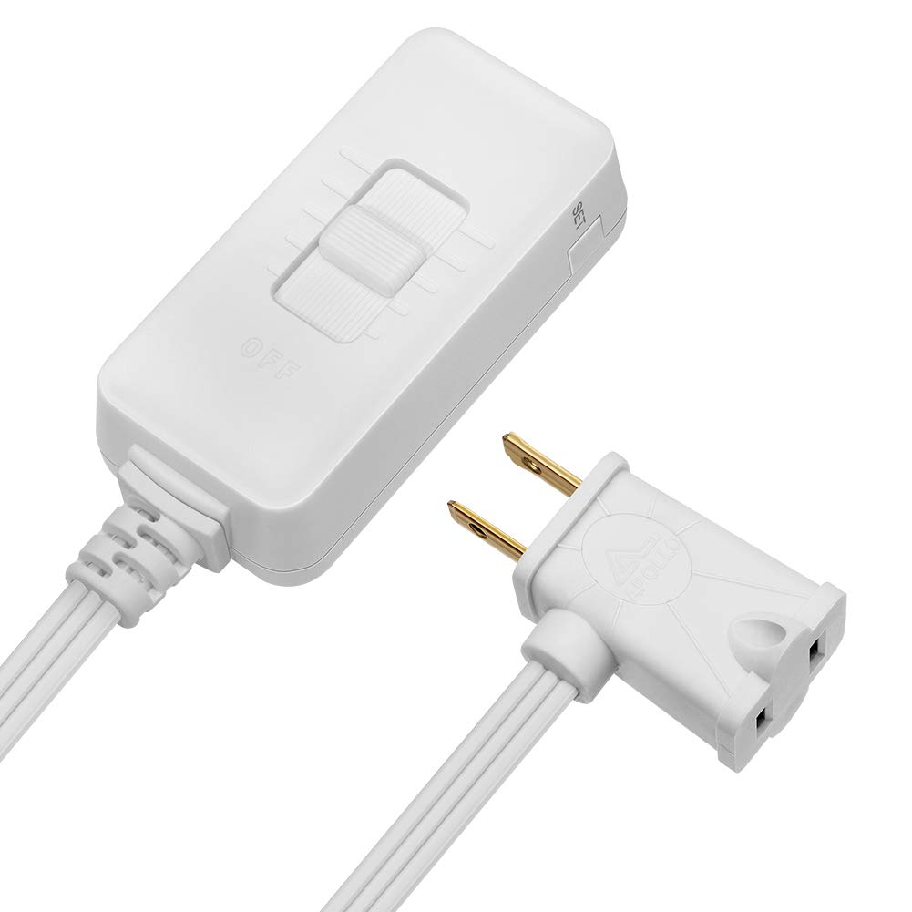Photo 1 of DEWENWILS Plug in Dimmer Switch for Dimmable LED/CFL Lights and Incandescent Bulbs, Full Range Slide Control, Programmable to Adjust Dimming Range, 5 ft Extension Cord, ETL Listed, White