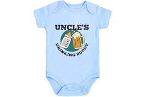 Uncles Drinking Buddy Baby Bodysuit Funny Infant One-Piece Outfit Newborn Baby Clothes Gift for Niece Nephew or New Uncles