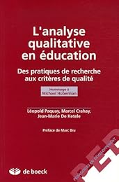 L' analyse qualitative en éducation