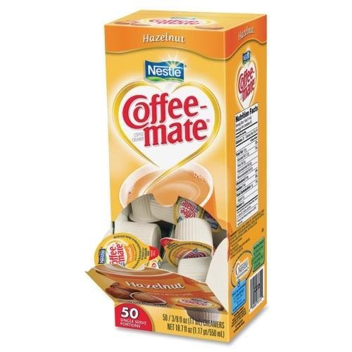 35180 Coffee-Mate Liquid Creamer Singles - Hazelnut Flavor - 0.38 fl oz - 1/Box - 1 Serving