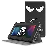 MoKo Nintendo Switch Case, Protective Slim Folding [Multi-Angle Viewing] Stand Cover, Lightweight & Anti-scratch, for Nintendo Switch Console(2017) - Don't Touch Me