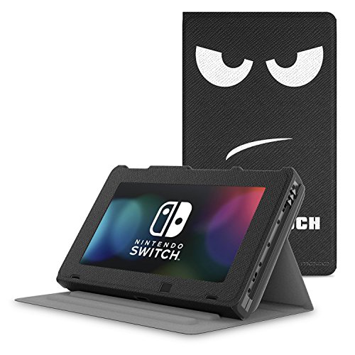 MoKo Nintendo Switch Case, Protective Slim Folding [Multi-Angle Viewing] Stand Cover, Lightweight & Anti-scratch, for Nintendo Switch Console(2017) - Don't Touch Me