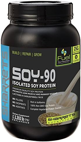 Sharrets Nutritions Isolated Soy Protein 90%, Unflavored