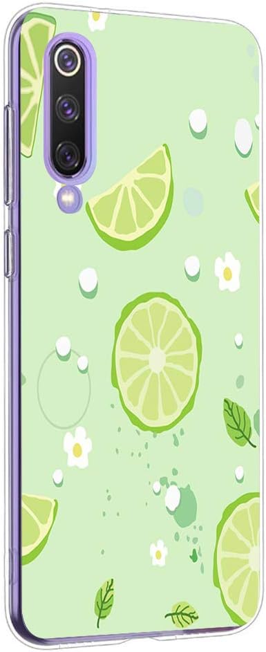 Oihxse TPU Bumper Compatible with Xiaomi Redmi 7, Crystal Clear Soft Silicone Case with Fashion Design, Slim Shockproof Transparent Back Cover for Xiaomi Redmi 7,Green Lemon