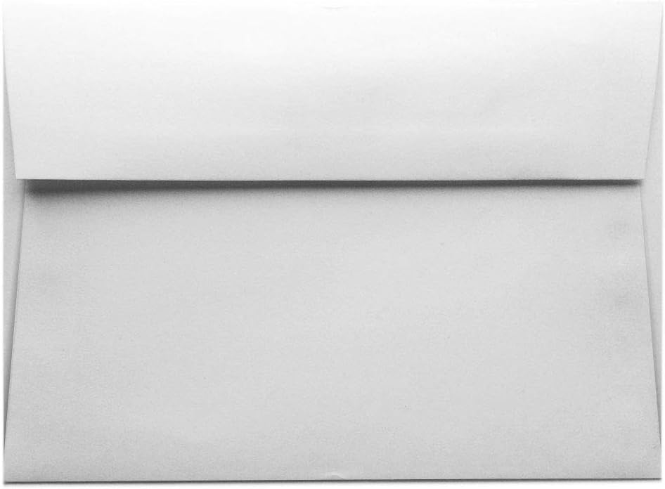 Note Card Cafe A7 7.25 x 5.25 in Blank White Envelopes | 100 Pack | Sealable, Square Flap | Invitations Envelopes, Greeting Cards, Baby Showers, Weddings, Mailing, Crafts, Stationary | Printable : Office Products