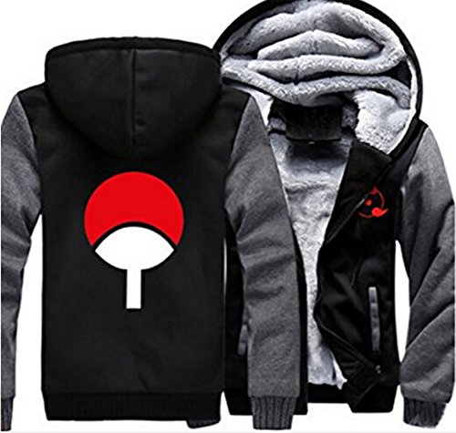 Holran Anime Naruto Uchiha Sharingan Thicken Jacket Cosplay Hoodie