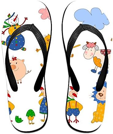 Wons Seamless Vintage Wallpaper Pattern Fashion Women's /Men's Classical Flip Flops
