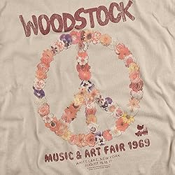 Popfunk Woodstock Peace Symbol Tan T Shirt