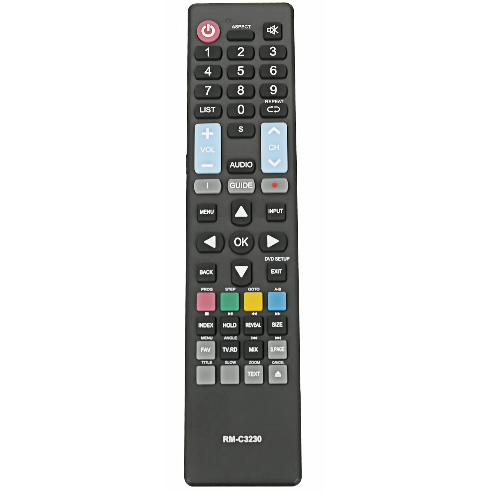 Remote Control Replace fit for RCA HKC TV 13M4 13M4C 32C1NHD-T2 16M4 16M4C 17H2 17H2C 24C2NB 24C2NBD 32C9A 32D1-H2EU 40F1 43F3 R40F1FHD-EU RB24H1-UK RB32H1-EU RB40F1-EU RS43F1-EU