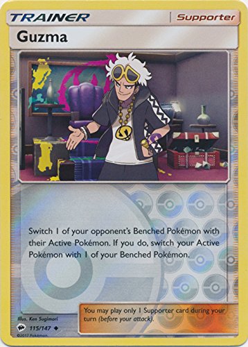 Guzma - 115/147 - Uncommon - Reverse Holo - Sun & Moon: Burning Shadows
