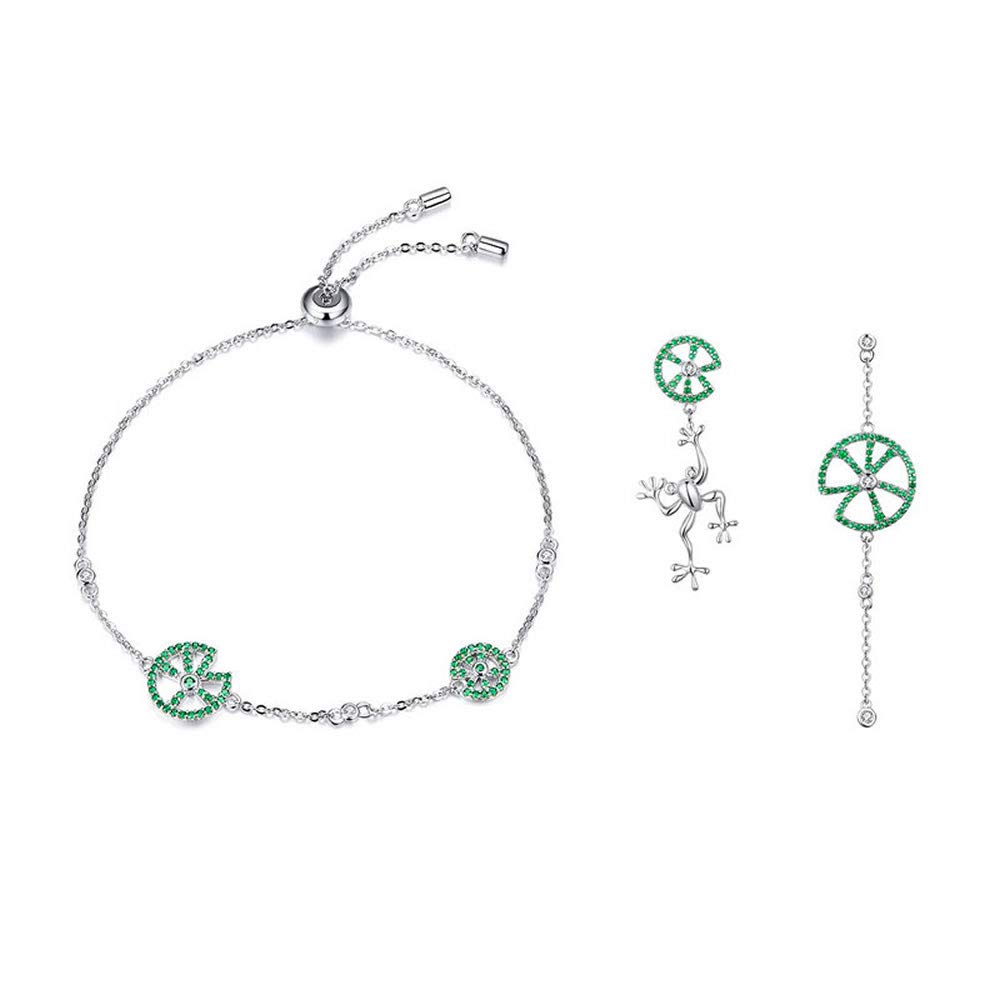Authentic 925 Sterling Silver Jumping Frog Bracelets Drop Earrings jewellery Sets for Women Sterling Silver jewellery