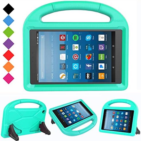 BFTOP All-New Fire HD 8 2018/2017 Case - Light Weight Shock Proof Kids Case Cover for All-New Fire HD 8 inch Tablet (8th Generation & 7th Generation, 2018 & 2017 Release), Turquoise