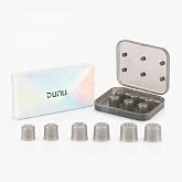 HiFiGo DUNU S&amp;S Earbud Tips for 4.0mm-6mm Nozzle, Silicone Ear Tips Replacement for Da Vinci, Explorer, Titan S2, Wireless/Wired Earphones (S/M/L(Each Size 1 Pair))