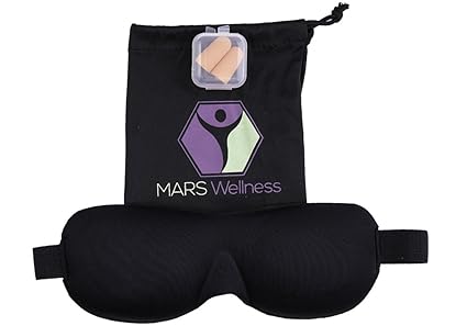 Premium ojo sombra dormir máscara de ojos y tapones para los oídos – Ultra suave y