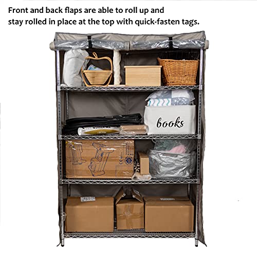 YLOVAN Storage Shelf Cover Wire Rack Shelving Dust Protective, Fits
