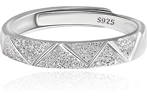 Meissa Sterling Silver Couple Ring Adjustable Personalized Couple Rings for Men and Women Promise Ring Wedding Engagement Ann